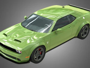 srt hellcat - dodge challenger 2021 3D Model