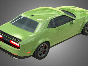 srt hellcat - dodge challenger 2021 3D Model