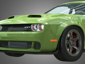 srt hellcat - dodge challenger 2021 3D Model