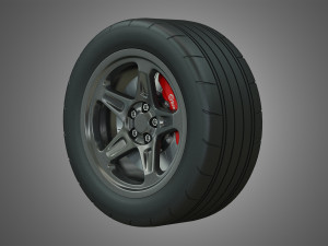 srt - wheel and tire Model 3D