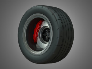 srt - wheel and tire Model 3D