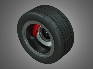 srt - wheel and tire Model 3D