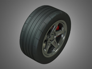 srt - wheel and tire Model 3D