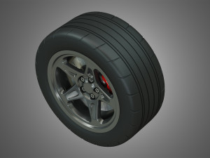srt - wheel and tire Model 3D