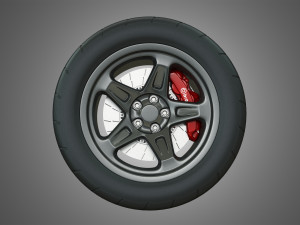 srt - wheel and tire Model 3D