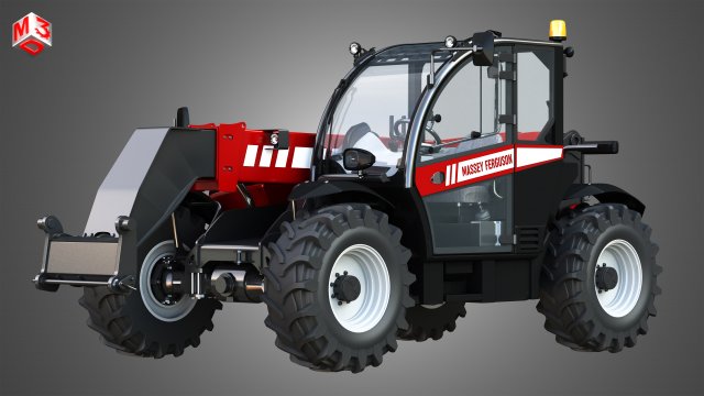 massey ferguson telehandler 9407s 3D मॉडल .c4d .max .obj .3ds .fbx .stl .blend 