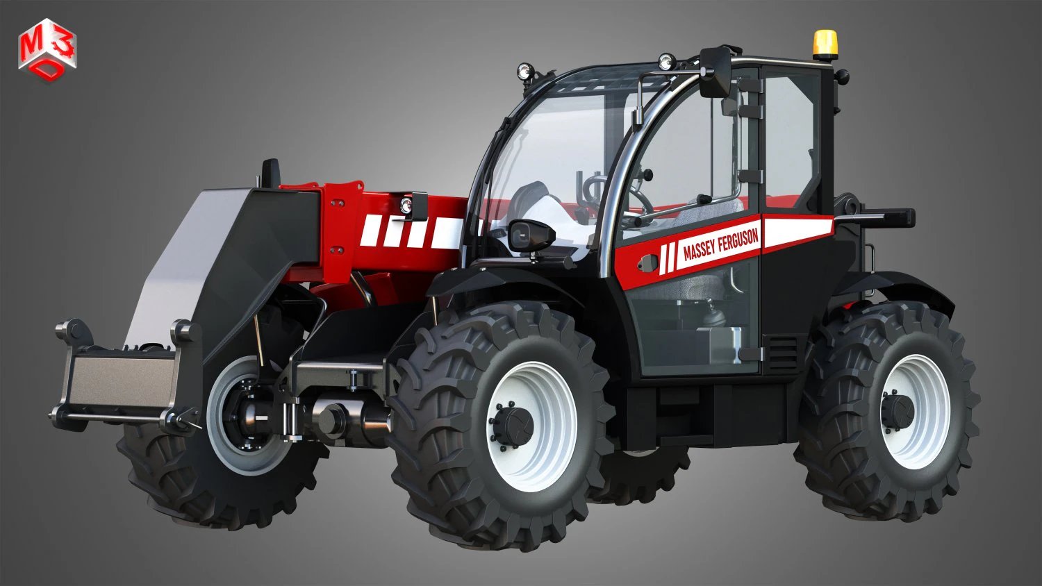 massey ferguson telehandler 9407s 3D Model .c4d .max .obj .3ds .fbx .stl .blend 