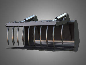 fork with grapple - front loader Modelo 3D