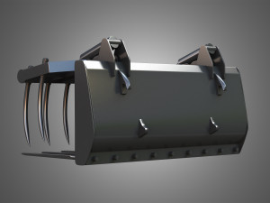 fork with grapple - front loader Modelo 3D