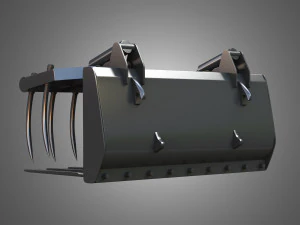 fork with grapple - front loader 3D Model