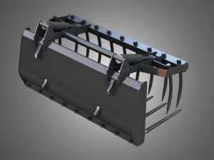 fork with grapple - front loader Modelo 3D