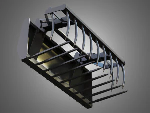 fork with grapple - front loader 3D Model