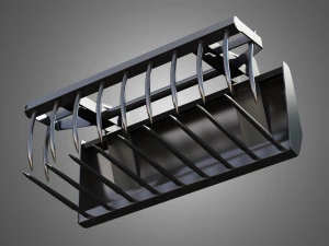 fork with grapple - front loader 3D Model