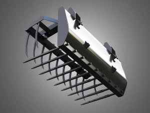 fork with grapple - front loader 3D Model