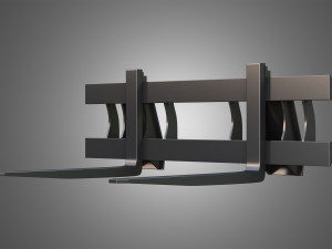 fork with grapple - front loader Modèle 3D