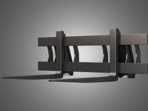fork with grapple - front loader 3D Model