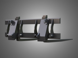 fork with grapple - front loader Modèle 3D