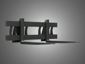 fork with grapple - front loader 3D Model