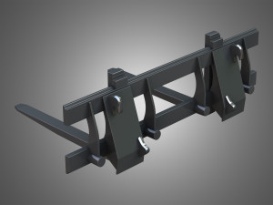fork with grapple - front loader Modèle 3D
