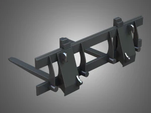 fork with grapple - front loader 3D Model