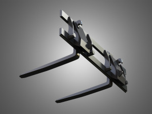 fork with grapple - front loader Modèle 3D