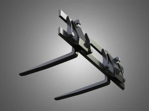fork with grapple - front loader 3D Model