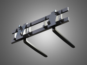 fork with grapple - front loader Modèle 3D
