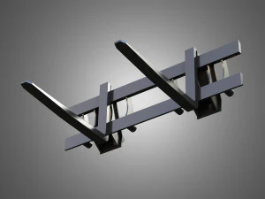 fork with grapple - front loader 3D Model