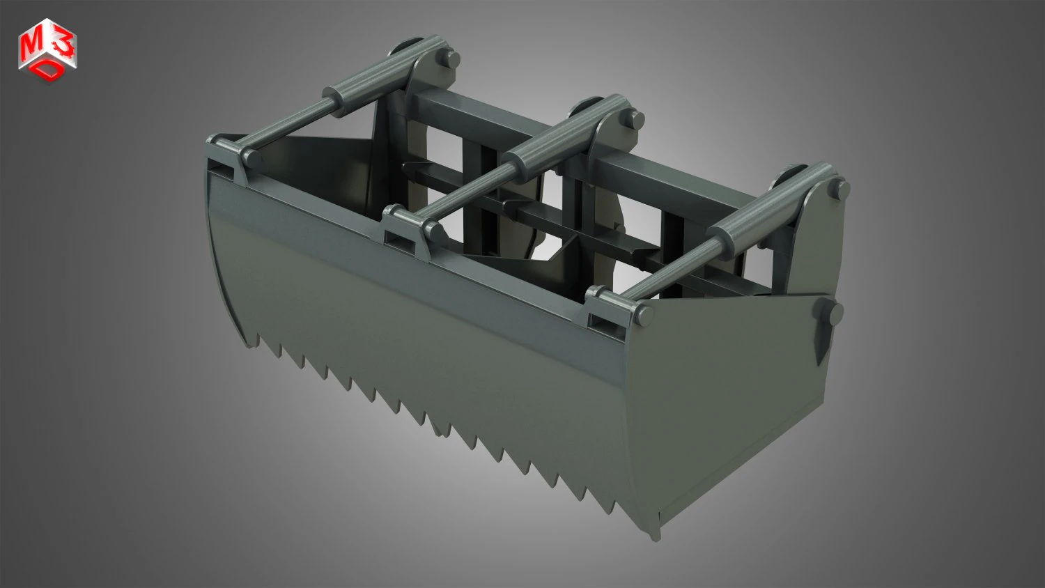 kuilvoersnijder - voorlader 3D Model .c4d .max .obj .3ds .fbx .stl .blend 