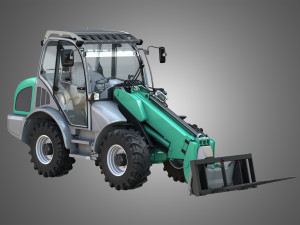 loader kl80-8t with bale spike - front loader Modelo 3D