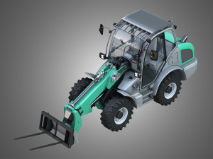 loader kl80-8t with bale spike - front loader Modelo 3D