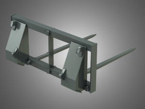 loader kl80-8t with bale spike - front loader Modelo 3D