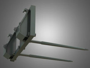 carregador kl80-8t com ponta de fardo - carregador frontal Modelo 3D