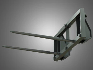 carregador kl80-8t com ponta de fardo - carregador frontal Modelo 3D