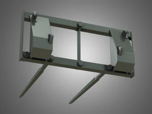 carregador kl80-8t com ponta de fardo - carregador frontal Modelo 3D