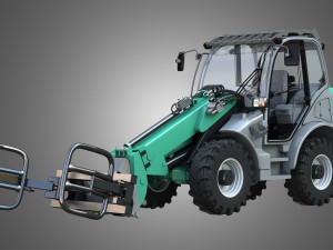 loader kl80-8t with wrapped bale handler 3D Model