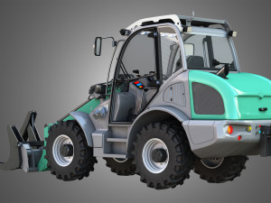 loader kl80-8t with log fork - stoll - front loader 3D मॉडल