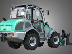 loader kl80-8t with log fork - stoll - front loader 3D मॉडल
