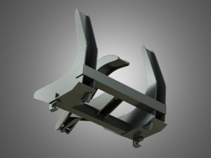 loader kl80-8t with log fork - stoll - front loader 3D मॉडल