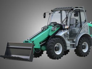 loader kl80-8t with manure fork - front loader 3D Model