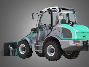 loader kl80-8t with manure fork - front loader Modelo 3D
