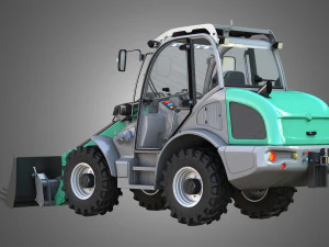 loader kl80-8t with manure fork - front loader 3D Model