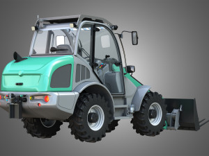 loader kl80-8t with manure fork - front loader Modelo 3D