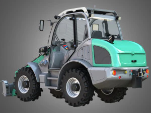loader kl80-8t with silage cutter - front loader 3D Model