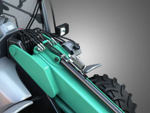 loader kl80-8t with silage cutter - front loader 3D Model