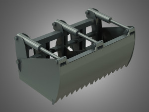 loader kl80-8t with silage cutter - front loader Model 3D