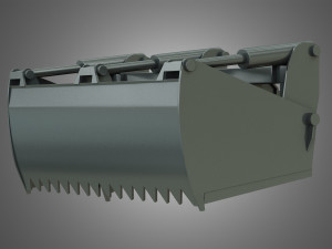loader kl80-8t with silage cutter - front loader Model 3D