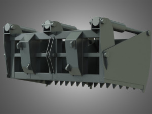 loader kl80-8t with silage cutter - front loader Model 3D