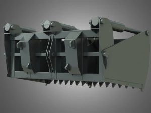 loader kl80-8t with silage cutter - front loader 3D Model