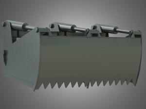 loader kl80-8t with silage cutter - front loader Model 3D